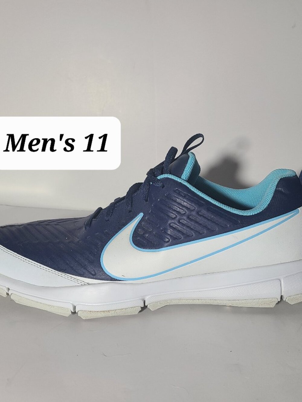 Nike Explorer 2 Blue/White Men's Spikeless Golf Shoes Size 11
